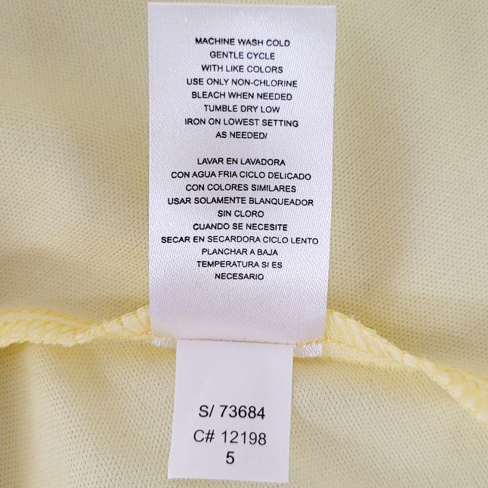 Sandra Darren Floral Midi Dress Jacket Set Sz 12 Yellow Wedding Guest Church EUC - Picture 11 of 14
